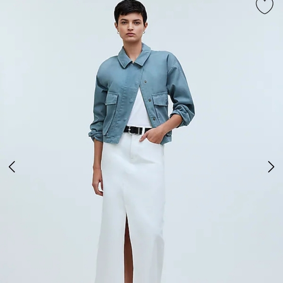 Women's Light Blue Utility Jacket - Picture 4 of 9